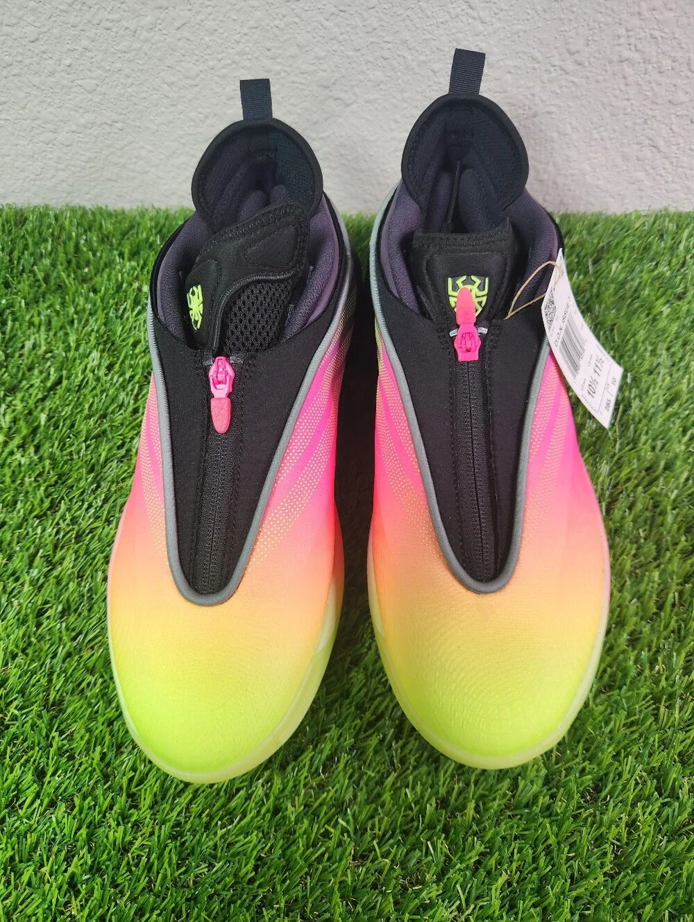 Men’s Size 10.5 Adidas D.O.N Issue 7 Black/Pink/Yellow Rainbow Basketball Shoes